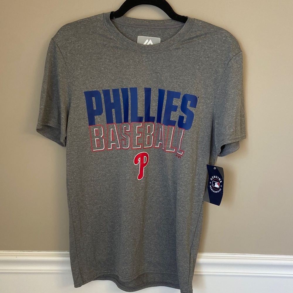NWT Men’s Gray‎ Phillies Baseball T-Shirt Size Small